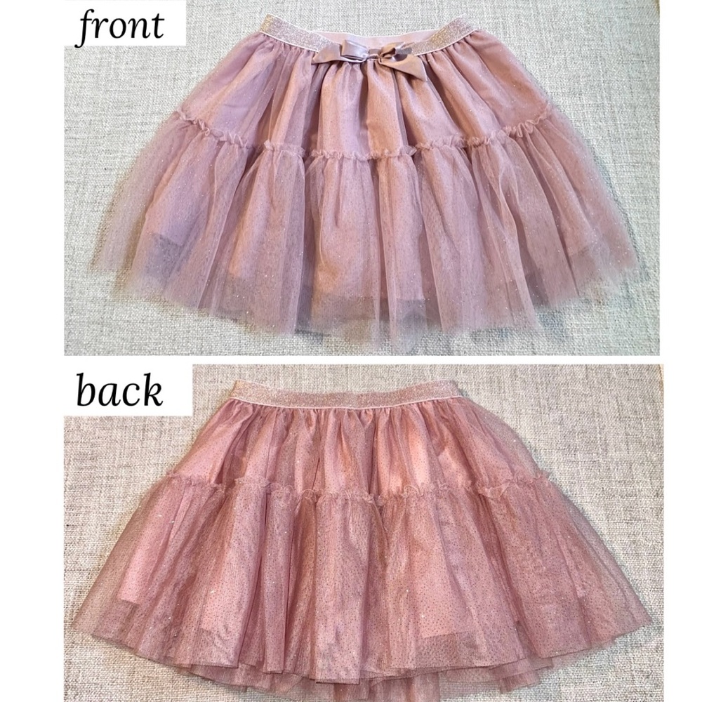 2 Tulle Skirts H&M Cat & Jack Pink White Sequins Fairycore Whimsical Girl M 7/8 - Picture 3 of 16